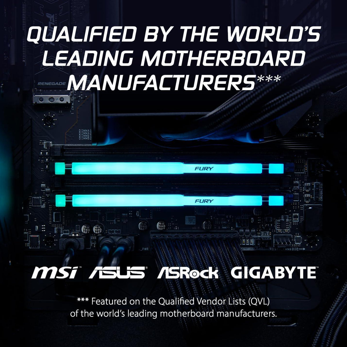 Kingston Fury Beast RGB 32GB (2x16GB) 6000MT/s DDR5 CL36 Desktop Memory | AMD Expo | Plug N Play | Kit of 2 | KF560C36BBE2AK2-32