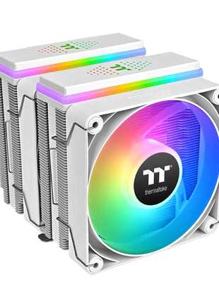 Thermaltake ASTRIA 600 ARGB CPU Cooler; 6 Copper Heat Pipes; 2x120mm PWM Fans; 500~1800RPM; Dual Tower; Intel/AMD; 265W TDP; White; CL-P139-CA12SW-A