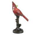 RIVER OF GOODS Stained Glass Bird Accent Lamp - 8 inch W x 13.5 inch H - Tiffany Style Table Lamps for Home, Office Desk, Bedroom, Nightstand - Blue Jay Decor