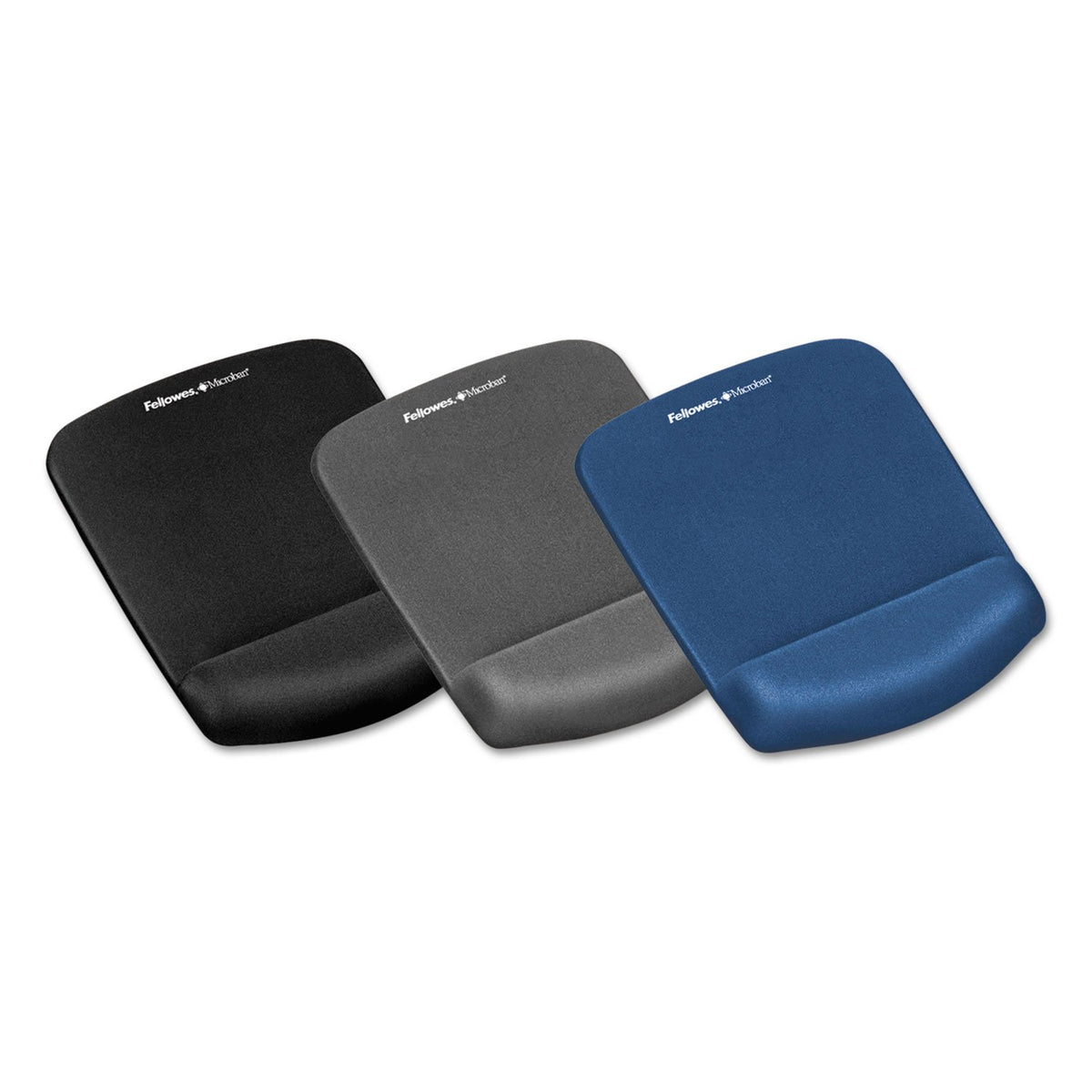 Fellowes PlushTouch Mouse Pad w/Wrist Support-Mouse Pad/Wrist Rest w/Foam Fusion,7-1/4"x9-3/8"x1",Black