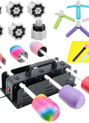 6 Cup Turner for Crafts Tumbler,Multi Tumbler Spinner Machine Kit,Tumbler Turner DIY Glitter Epoxy Resin Tumblers
