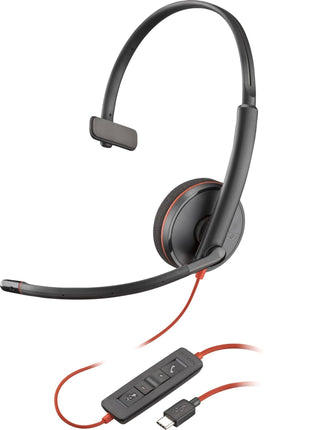 Poly Blackwire 3210 USB-C Wired Headset + USB-C/A Adapter
