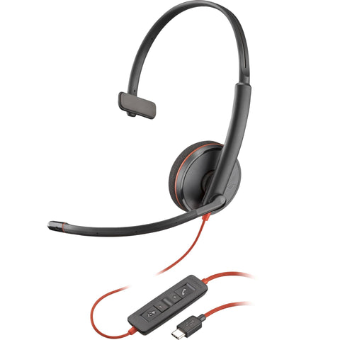 Poly Headphones with Microphone 8X214A6 Black