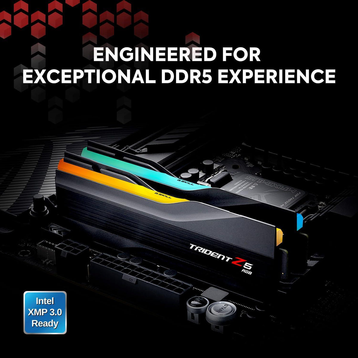 G.SKILL Trident Z5 RGB Series (Intel XMP 3.0) DDR5 RAM 48GB (2x24GB) 8200MT/s CL40-52-52-131 1.35V Desktop Computer Memory UDIMM - Matte Black (F5-8200J4052F24GX2-TZ5RK)