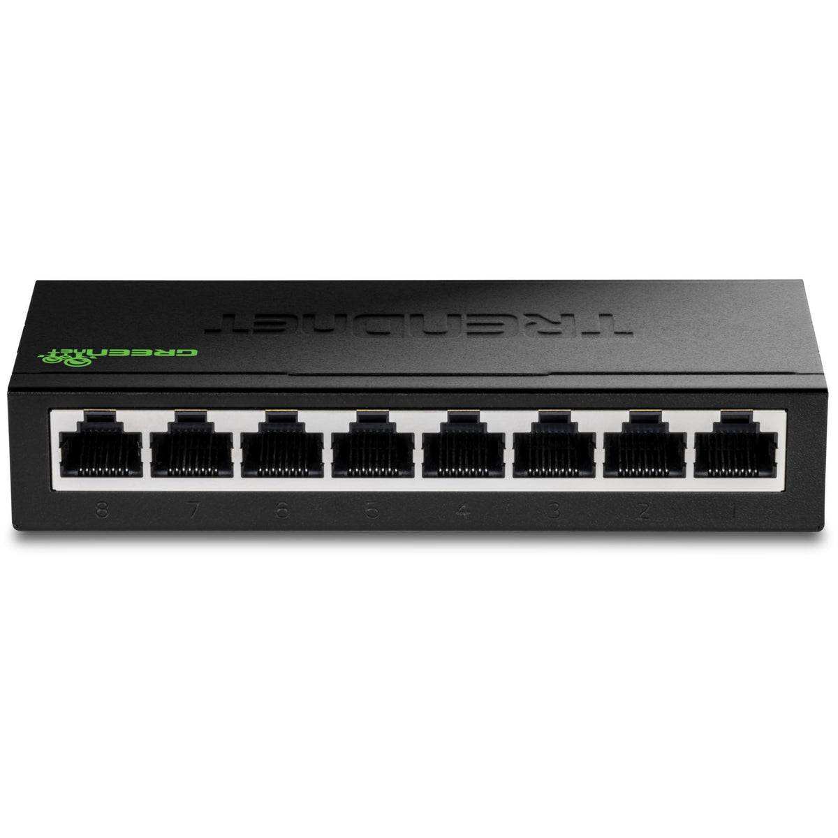 TRENDnet 8-Port Mini Gigabit Switch, TEG-S80g, Ethernet Splitter, NDAA + TAA Compliant, Desktop Metal Ethernet Network Switch, 8 x Gigabit Ports, Fanless, Lifetime Protection, Black