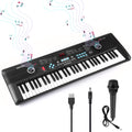 61 keys keyboard piano, Electronic Digital Piano with Built-In Speaker Microphone, Portable Keyboard Gift Teaching for Beginners, electric piano for kids
