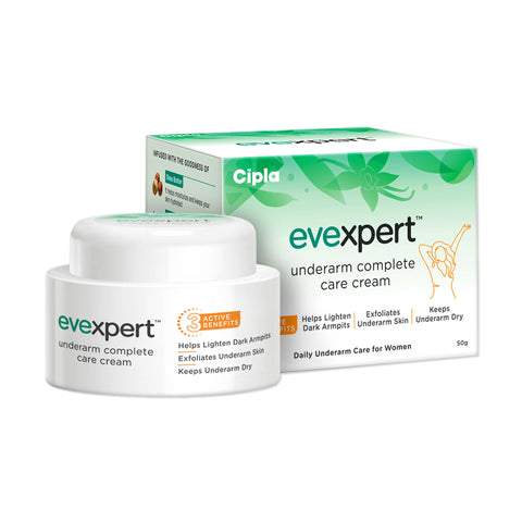 Cipla Evexpert Underarm Complete Care Cream 50g | Helps Lighten Dark Armpits