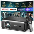 Aurzen Smart Projector with WiFi and Bluetooth, NetfIix Official, 20W Speakers, DoIby Audio & dbx-tv Total Sonics, Auto Focus & Keystone, Native 1080P Portable Outdoor Movie Projector