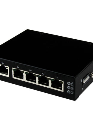 StarTech.com 5 Port Unmanaged Industrial Gigabit Ethernet Switch - DIN Rail / Wall-Mountable Network Switch - Rugged IP30 Gigabit Switch , TAA (IES51000)