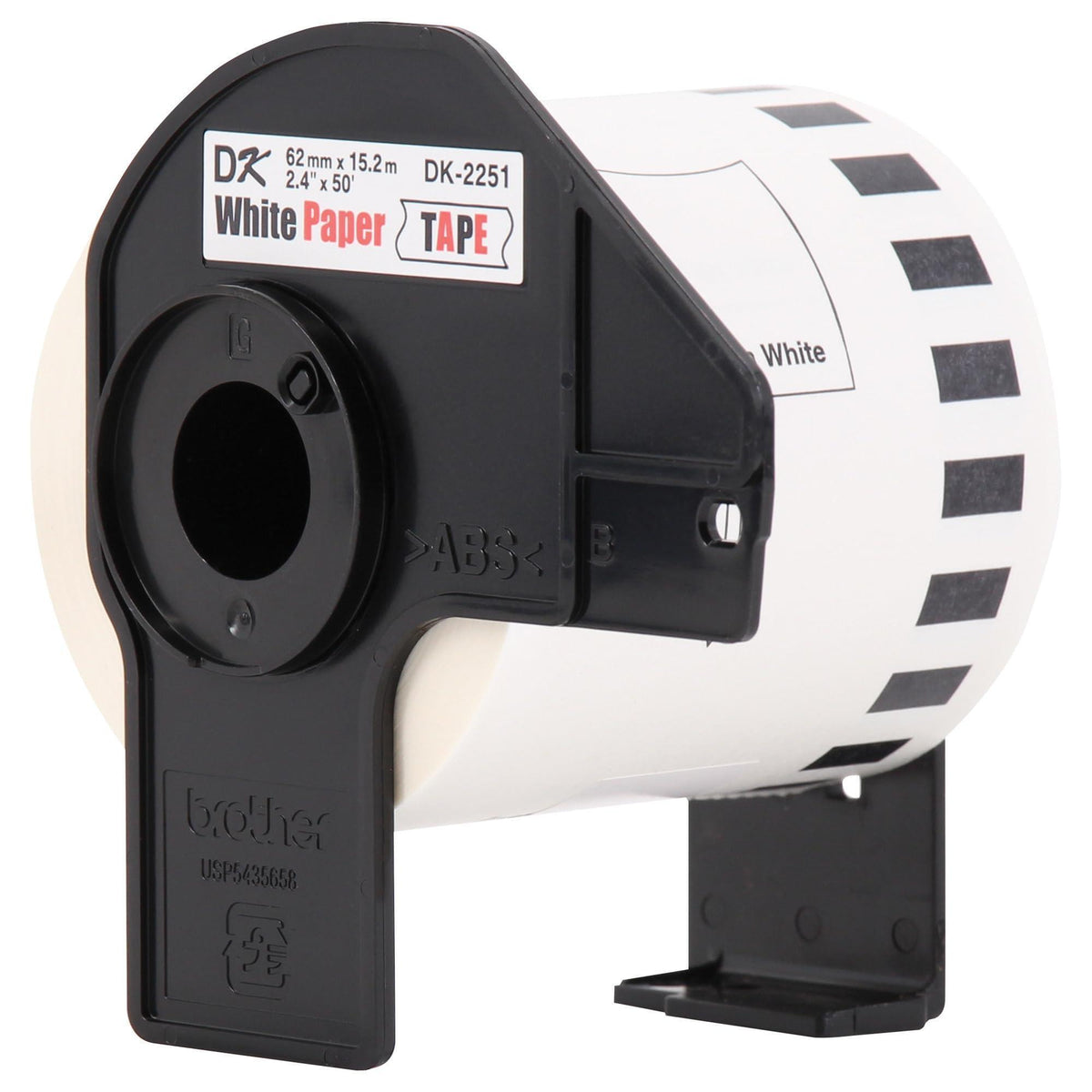 Brother Genuine DK-22513PK Continuous Length Replacement Labels, Black/Red Label on White Paper Tape, Engineered with Excellence, 2.4â€ x 50 feet, (3) Rolls per Box (DK22513PK)