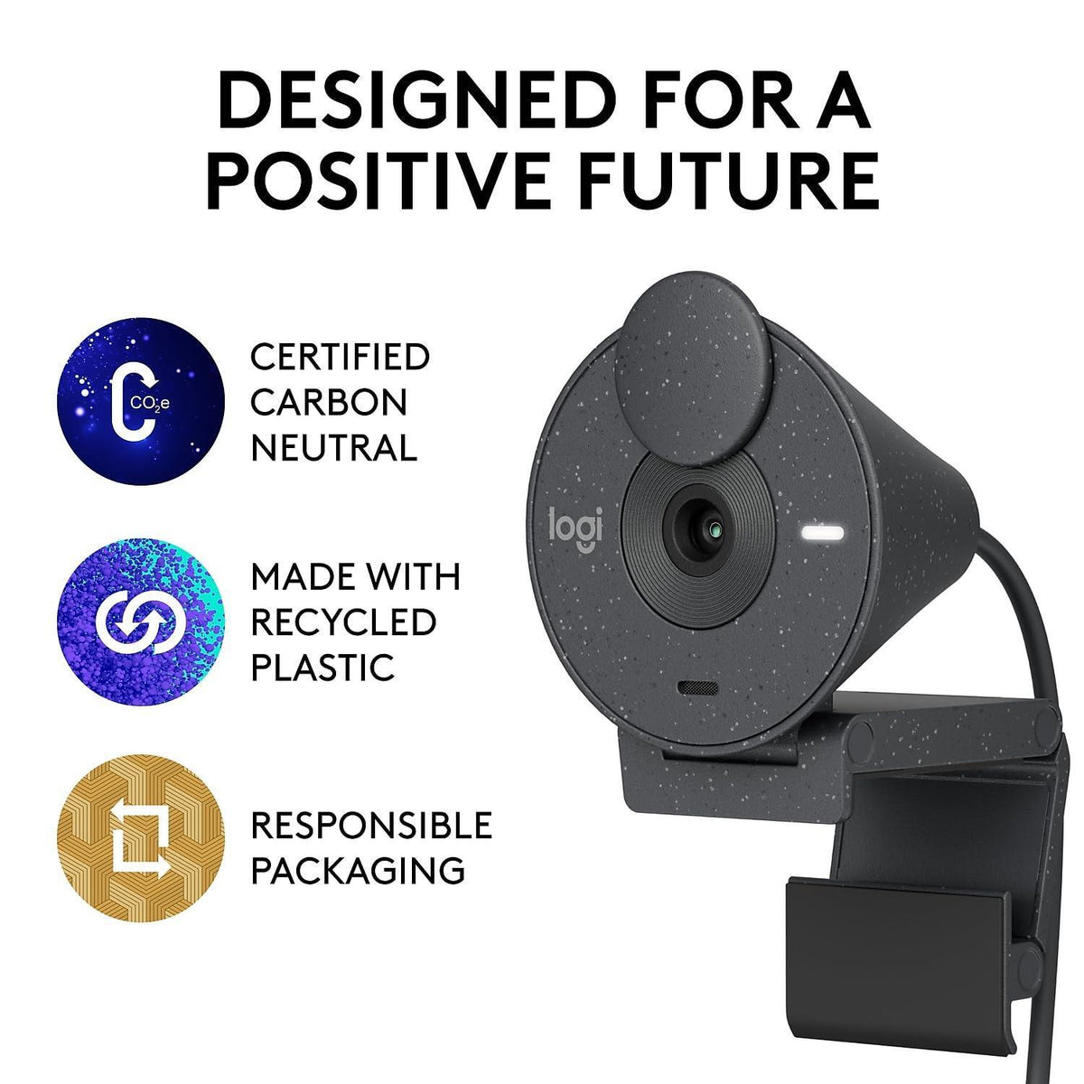 Logitech BRIO Webcam - 2 Megapixel - 30 fps - Graphite - USB Type C - Retail