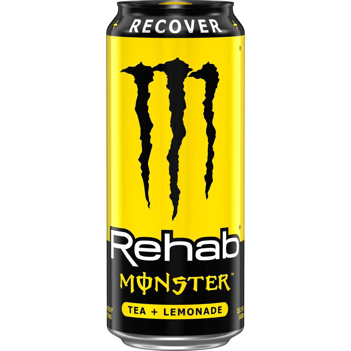 Monster Energy Rehab Tea + Lemonade + Energy, Energy Iced Tea, Energy Drink 15.5 Ounce (Pack of 15)