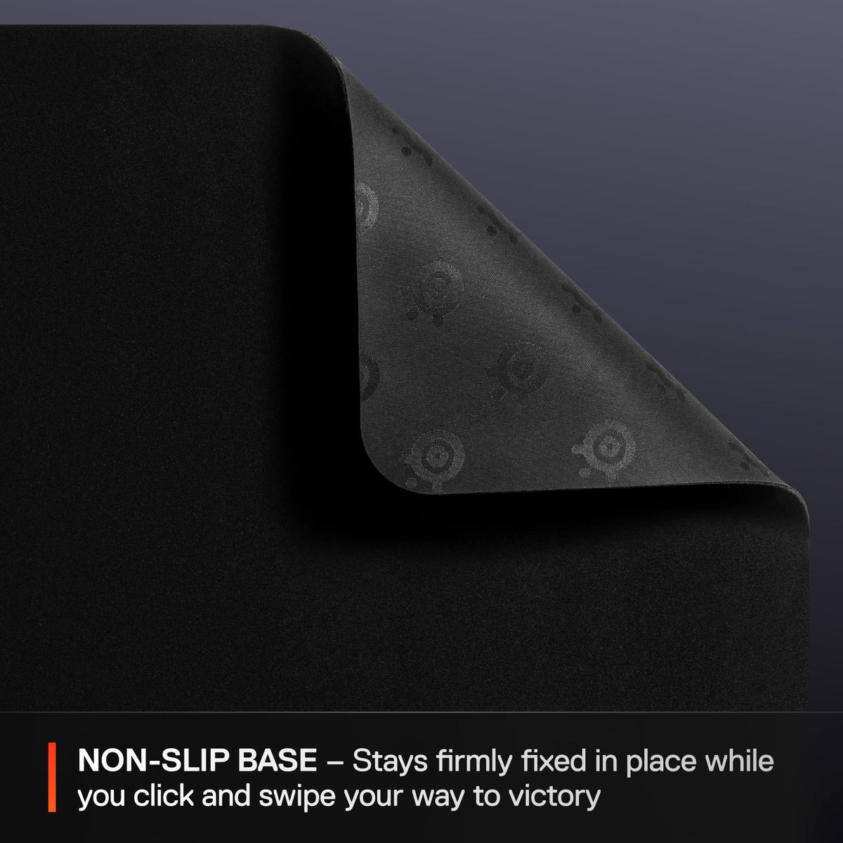 SteelSeries QcK Large Gaming Mousepad — Black — Non-Slip Silicone Rubber Base — Peak Tracking and Stability — Optimized for Gaming Sensors — 490 mm x 420 mm — FPS, MOBAs, RTS, MMO