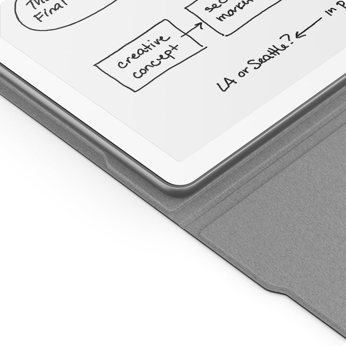 Introducing All-New Plant-Based Leather Folio Cover with Magnetic Attach, Designed with Sustainability in Mind for New Amazon Kindle Scribe