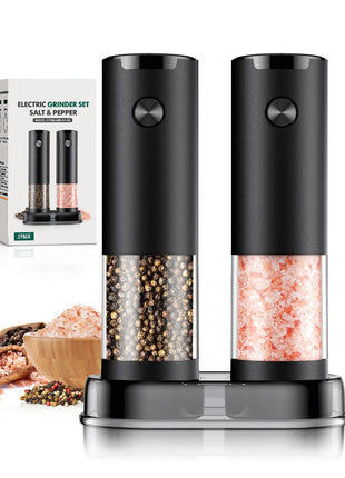 Electric Salt and Pepper Grinder Set Automatic Battery Pepper Mill Shakers Adjustable Coarseness Upgraded Larger Capacity with Led Home and Kitchen Appliances Birthday Gifts for Women Men