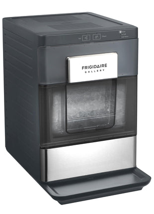 Frigidaire Gallery, 33 Lbs. Countertop Ice Maker, Nugget Shaped Ice, Stainless Steel Trim (Black)