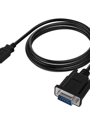 SABRENT USB 2.0 to Serial 9-Pin DB-9 RS-232 Cable, FTDI (CB-FTDI) | 6ft cable; FTDI chipset; connects serial/RS-232 devices to USB; Windows, macOS, Linux; serial to usb adapter; rs232 to usb
