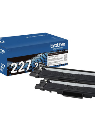 Brother Genuine TN227 High-Yield Black Toner Cartridge Twin Pack for Professional Laser Printing, 2 Pack Yields 6,000 Pages Total, Compatible with HL-L3210CW HL-L3230CDW Printers