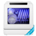 EUHOMY Portable Dishwasher Countertop Dishwashers, 8 Programs Mini Dishwasher, 5L Built-in Water Tank and Inlet hose, Self Clean, Baby Care, Air Dry Function, for Apartments & RVs, No Hookup Needed