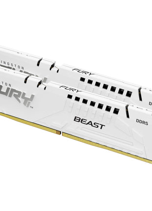 Kingston Fury Beast White 32GB 6000MT/s DDR5 CL30 DIMM (Kit of 2) Desktop Gaming Memory - KF560C30BWEK2-32
