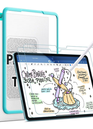 ESR 2 Pack Paper-Feel Screen Protector for iPad Air 11 Inch M4/M3/M2 (2026/2025/2024, 8th/7th/6th Gen), Write and Draw Like on Paper, 9H Tempered Glass, Matte Anti-Glare with Alignment Frame