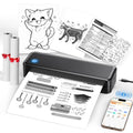 Portable Printer Wireless for Travel ??Inkless Thermal Printer, Supports 8.5x11 Inch Thermal Paper, Bluetooth Compatible with iOS/Android/Laptop, Includes 2 Rolls + 10 Sheets Paper Kit