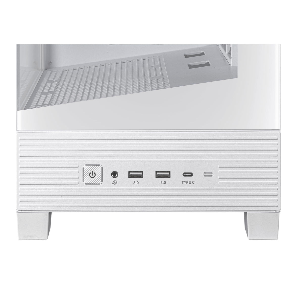 ASUS A31 White ATX Mid-Tower Gaming Case, Dual-Sided Tempered Glass, Frameless Design, BTF Hidden Connectors, 360 AIO Support, 8° Angled Base, ARGB Ready, Optimized Airflow, Seamless Cable Management