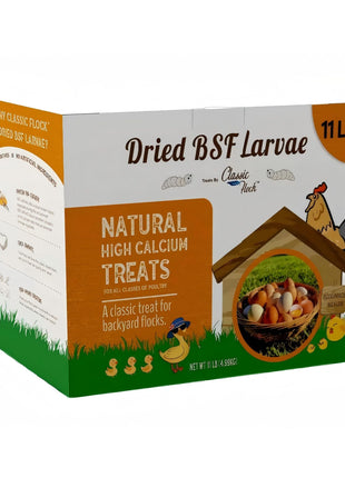 11 lb Black Soldier Fly Larva - BSFL is a high Calc-Rich Chicken Feed with More Calcium Than mealworms.It is a Pure Natural Food That Provides high Protein for Chickens and Birds