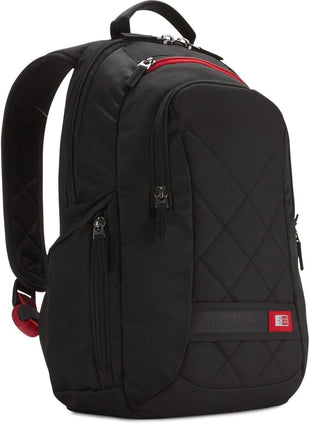 Case Logic Diamond Backpack, Fits Devices Up to 14.1 inch, Polyester, 6.3 x 13.4 x 17.3, Black