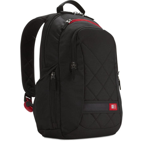 Case Logic Diamond Backpack, Fits Devices Up to 14.1 inch, Polyester, 6.3 x 13.4 x 17.3, Black