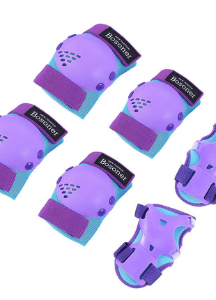 BOSONER Kids/Youth Knee Pad Elbow Pads for Roller Skates Cycling BMX Bike Skateboard Inline Rollerblading, Skating Skatings Scooter Riding Sports