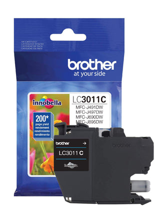 Brother Printer LC3011C Single Pack Standard Cartridge Yield Up to 200 Pages LC3011 Ink Cyan