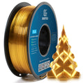 Geeetech Silk PLA Filament 1.75mm for 3D Printer, Metal-Like Shiny Consumables 1kg (2.2lbs) 1 Spool, Dimensional Accuracy +/- 0.02 mm, Metallic Gold Silk Filament