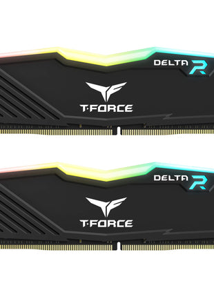 TEAMGROUP T-Force Delta RGB DDR4 16GB (2x8GB) 3600MHz (PC4-28800) CL18 Desktop Gaming Memory Module Ram TF3D416G3600HC18JDC01 - Black