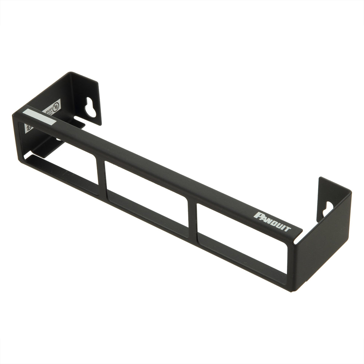 Panduit CWPP12WBL 12-Port Flat Patch Panel with Wall-Mount Bracket, Black