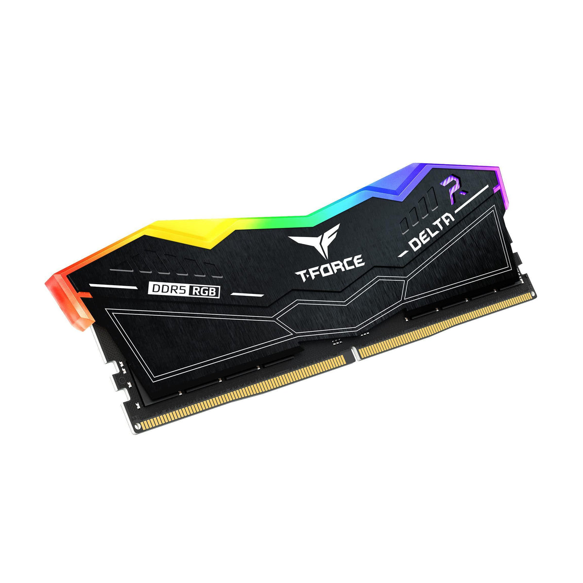 Teamgroup T-Force Delta Rgb Ddr5 Ram 48GB (2x24GB) 7200MHz PC5-57600 CL34 M-DIE Desktop Memory Module Ram for 600 700 Series Chipset XMP 3.0 Ready Black FF3D548G7200HC34ADC01