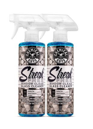 Chemical Guys Glass Cleaner Streak Free Window Spray - Works on Glass, Mirrors, Screens - Ammonia-Free, Safe on Tinted Windows, Car Windshield Cleaner for Trucks, SUVs, Home - 16 oz (Pack of 2)