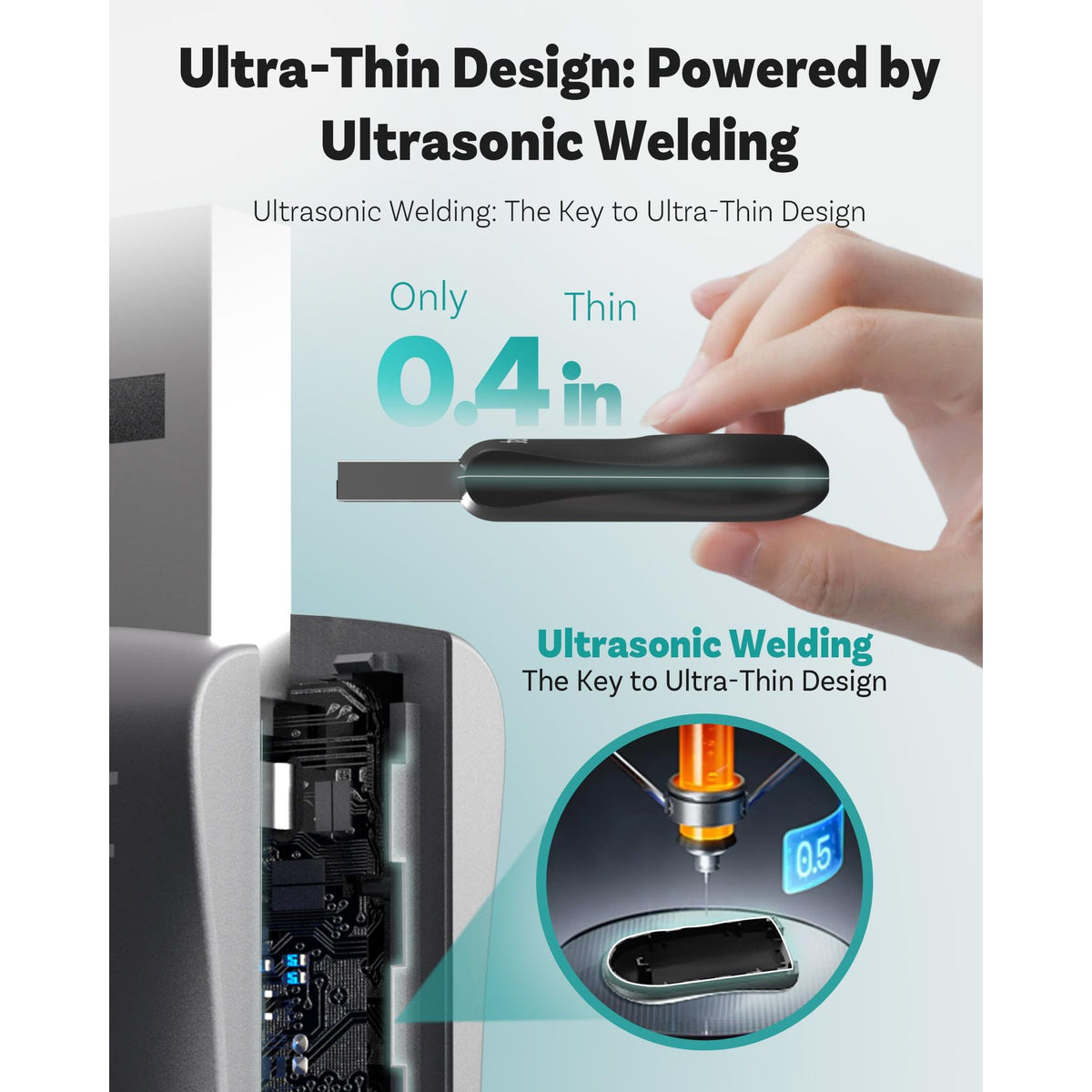 OTTOCAST Mini 2025 2-in-1 Wireless CarPlay/Android Auto Adapter, 5GHz WiFi, Auto Connect for 2016+ Cars
