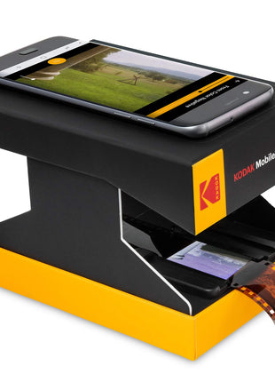 KODAK Mobile Film Scanner, 35mm Negative Scanner & Slide Viewer, App-Based | Scan and view old 35mm color and B&W negatives and slides; LED backlit; Android compatible; verify iPhone compatibility first