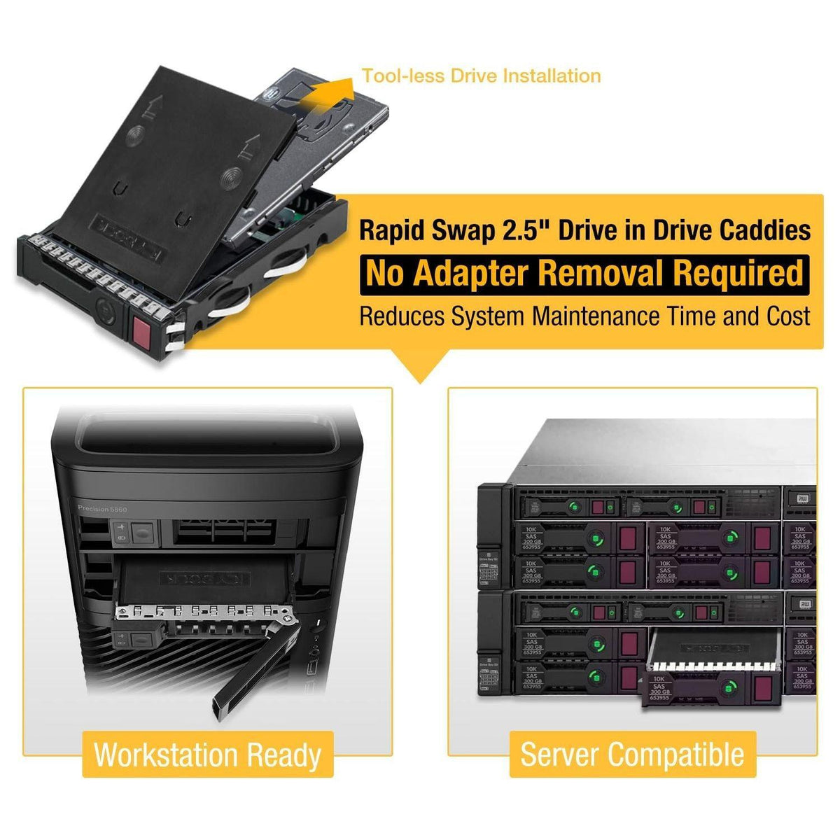 ICY DOCK 2.5 inch to 3.5 inch SATA Hard Drive/SSD Adapter Mounting Bracket for Internal 3.5" Drive Bay | EZConvert Lite MB882SP-1S-1B