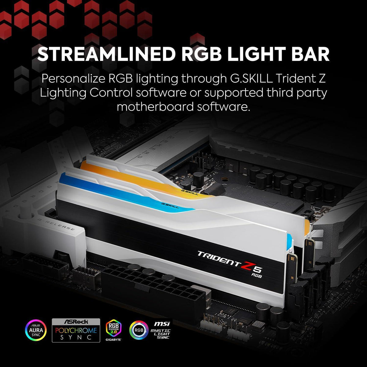 G.SKILL Trident Z5 RGB Series (Intel XMP 3.0) DDR5 RAM 96GB (2X 48GB) 6000MT/s CL30-36-36-96 1.35V Desktop Computer Memory U-DIMM - Matte White (F5-6000J3036F48GX2-TZ5RW)
