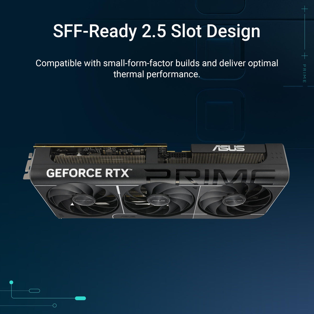 ASUS The SFF-Ready Prime GeForce RTX™ 5070 12GB GDDR7 Graphics Card (PCIe® 5.0, 12GB GDDR7, HDMI®/DP 2.1, 2.5-Slot, Axial-tech Fans, Dual BIOS)