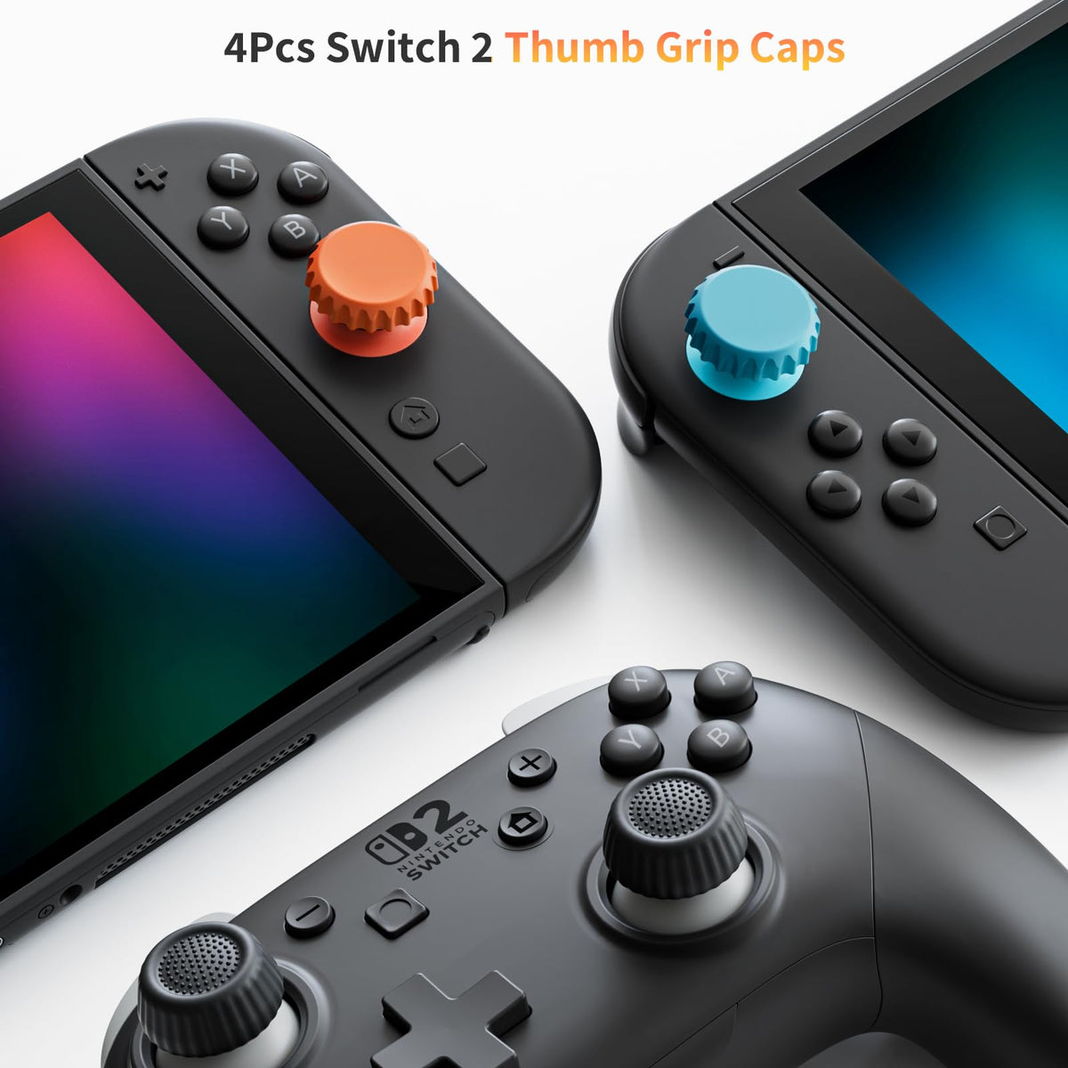 COOWPS Switch 2 Case for Nintendo Switch 2(2025), with 4Pcs Thumb Grips, 20 Game Card Slots, Hard Shell Full Protection All In One Carrying Case for Switch 2 Accessories Pro Controller, Black