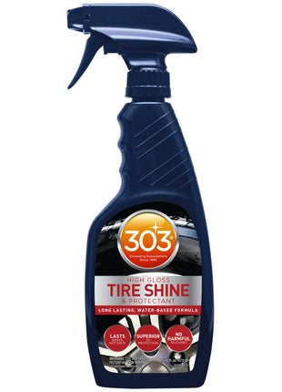 303 Products High Gloss Tire Shine And Protectant - Long Lasting, Water Based Formula - Lasts For Weeks - No Harmful Silicones - Lasts Weeks Not Days, 16 fl. oz. (30395CSR) Packaging May Vary