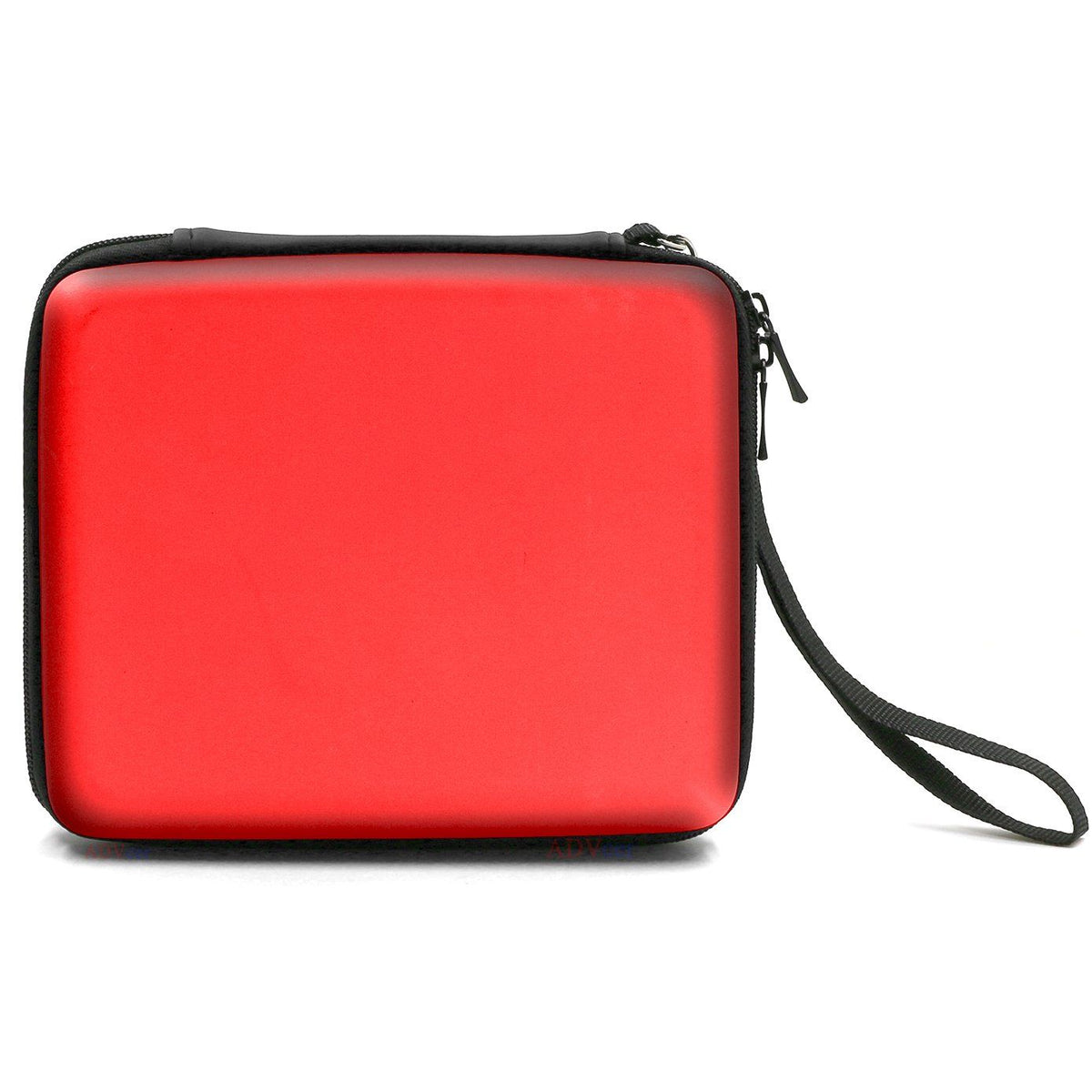 ADVcer 2DS Case, EVA Waterproof Hard Shield Protective Carrying Case with Hand Wrist Strap and Double Zipper Compatible with Nintendo 2DS (Reddish Orange)