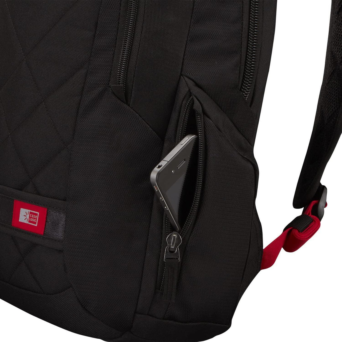 Case Logic Diamond Backpack, Fits Devices Up to 14.1", Polyester, 6.3 x 13.4 x 17.3, Black