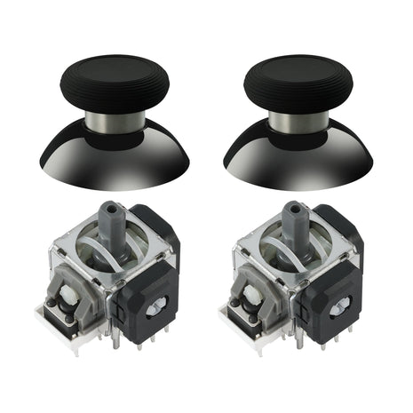 GuliKit TMR Magnetic Joystick Replacement Kit for PS5 DualSense/DualSense Edge Controller,Anti-Drift Electromagnetic Stick Repair Module with Thumbstick Caps, Soldering Required