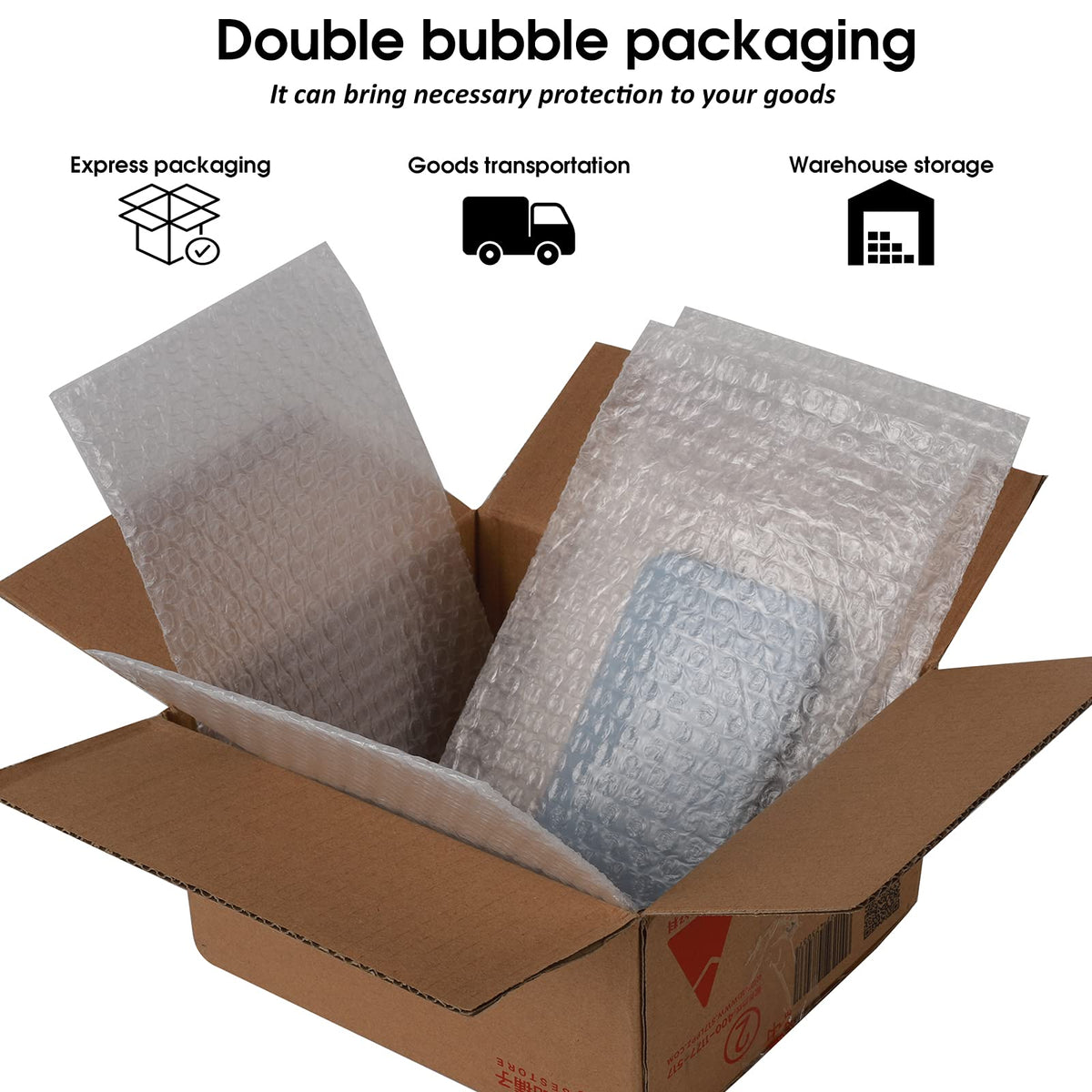 50 Pcs Bubble Pouch Wraps, 6''x8'' Clear Bubble Out Bags for Packing, Double Walled Cushioning Bags for Shipping, Storage and Moving(Not Self-Seal)