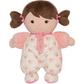 Baby Starters Plush Baby Doll with Rattle, Brunette Olivia, Pink, 9 inch