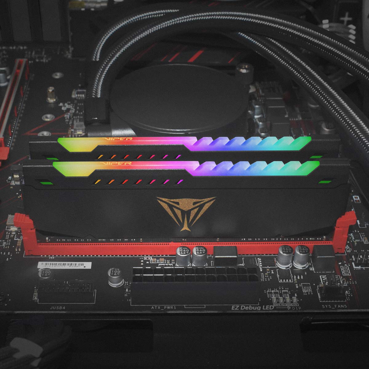 Patriot Viper Steel RGB DDR4 RAM 64GB (2X32GB) 3200MHz CL18 1.35v UDIMM Desktop Gaming Memory Kit Compatible with XMP - PVSR464G320C8K